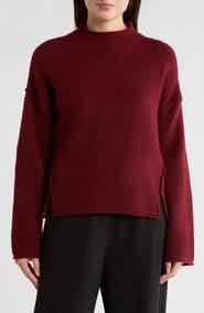 MAX STUDIO Exposed Seam Turtleneck Sweater