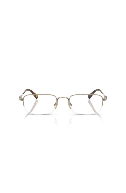 Miu Miu 51mm Rectangle Optical Glasses In Gold