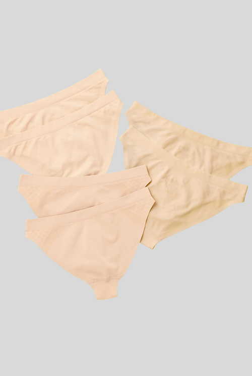 Yellowberry 6pk Scout Seamless Underwear In Doe