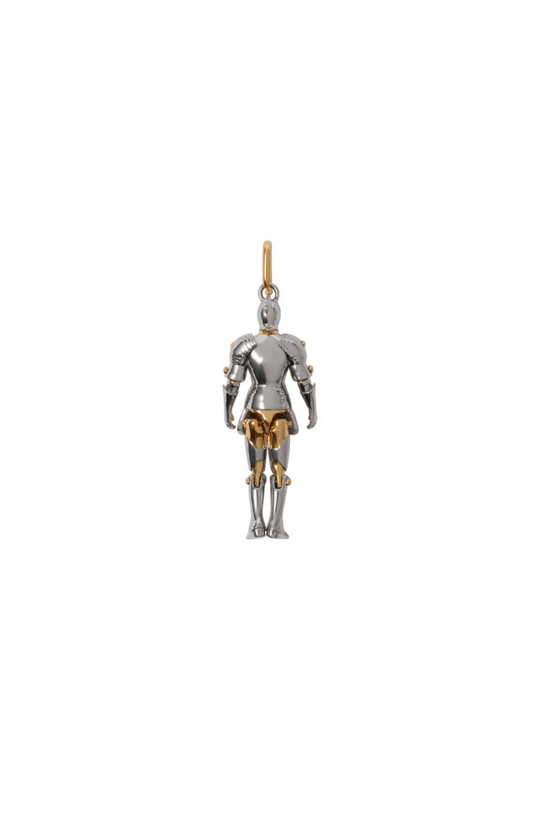 Burberry Knight Charm, Alternate, color, Silver