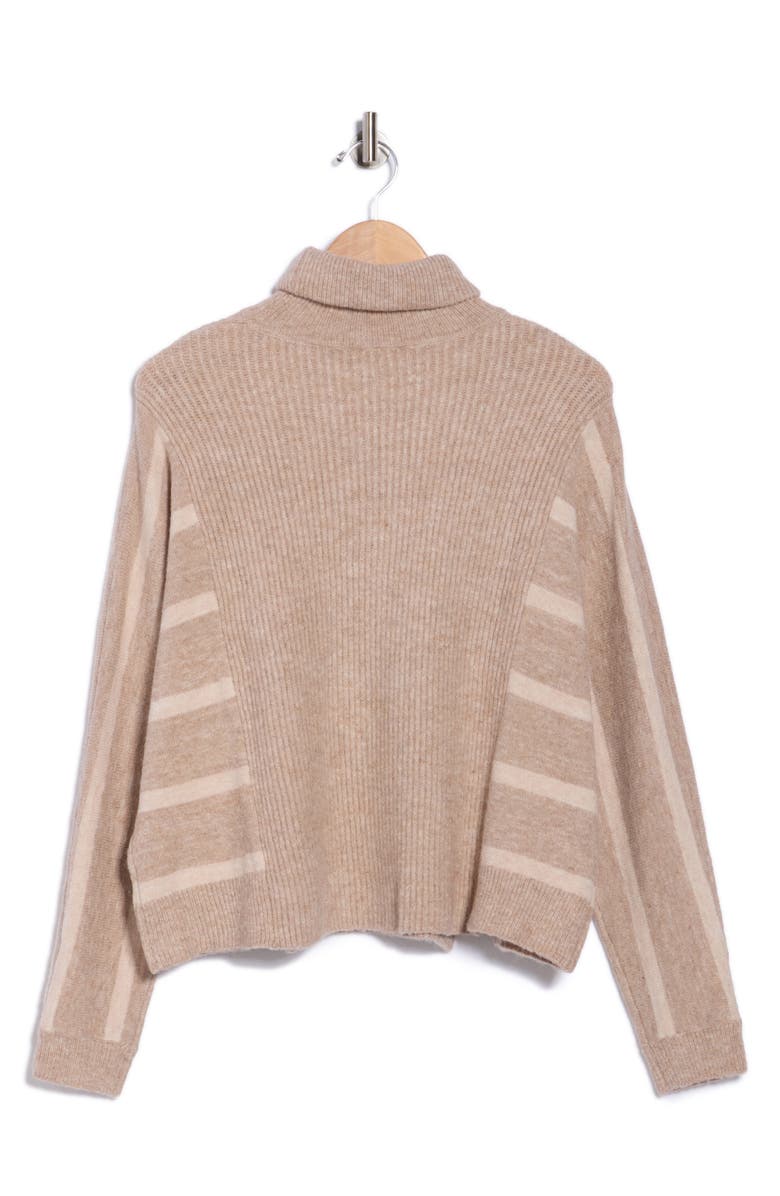 Splendid Bette Turtleneck Sweater, Alternate, color, Heather Toast Brown