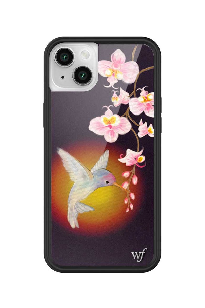 Hummingbird iPhone Case, Main, color, Black
