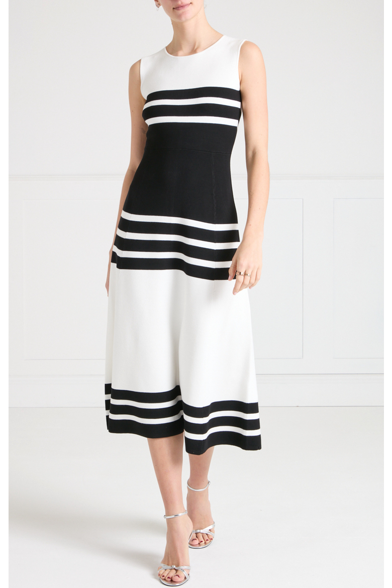 Sailor Knit Dress, Main, color, Black/White