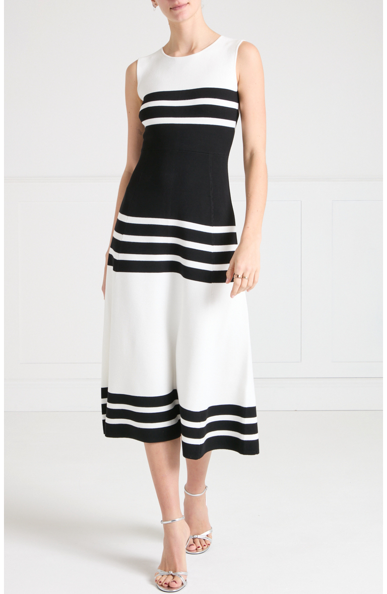 Temperley London Sailor Knit Dress, Main, color, Black/White