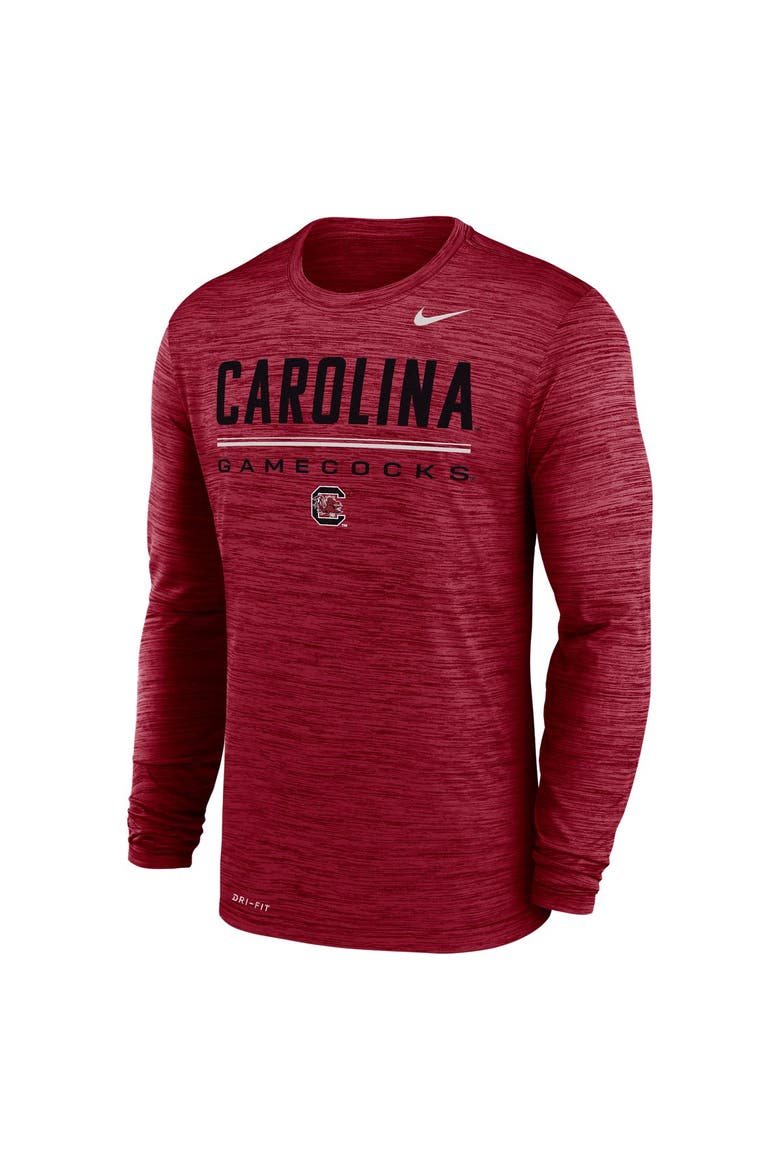 Men's Nike  Garnet South Carolina Gamecocks Sideline Velocity Dri-FIT Long Sleeve T-Shirt, Main, color, Garnet