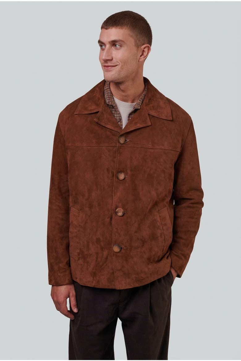 Charlie Suede Jacket, Alternate, color, Chestnut