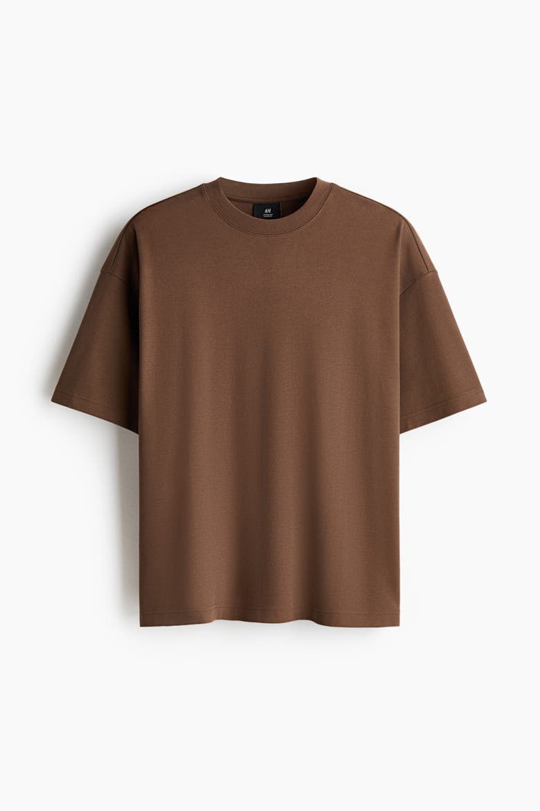 Oversized Fit Interlock T-shirt, Alternate, color, Dark beige