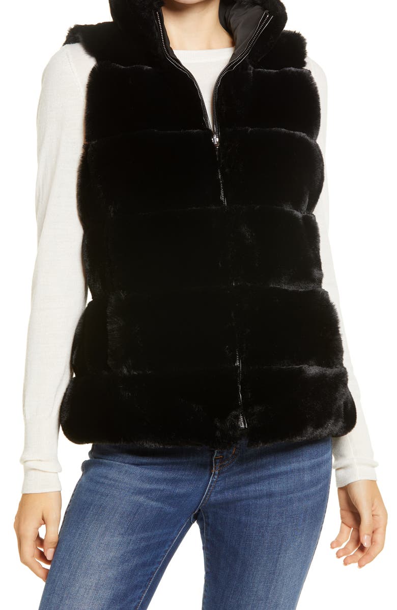 Via Spiga Faux Fur Reversible Vest, Alternate, color, 