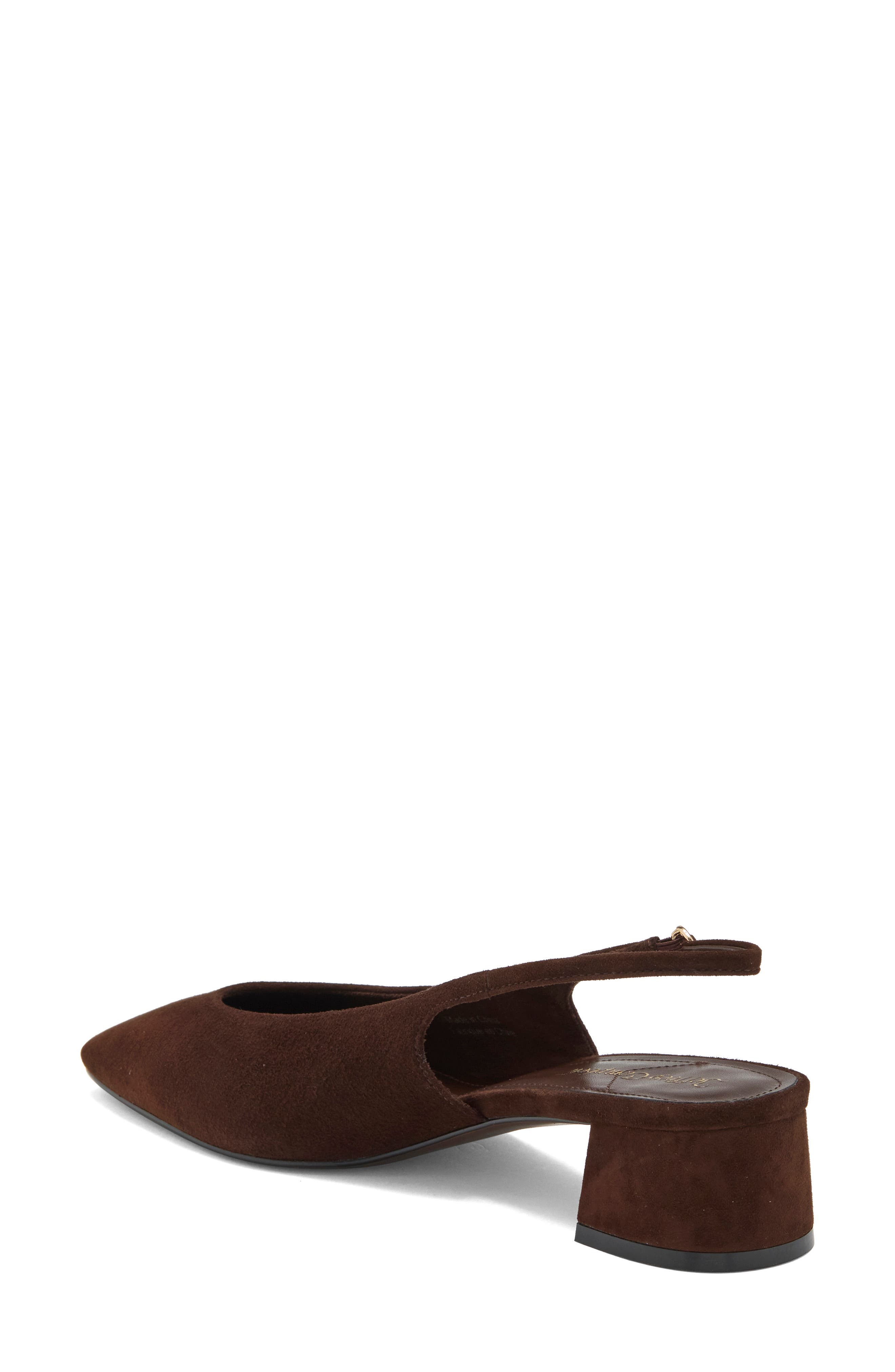 Laurie Leather Slingback Pump, Alternate, color, BROWN SUEDE