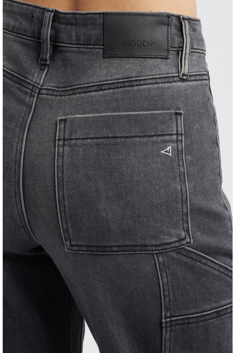 High Waist Carpenter Jeans, Alternate, color, GREY
