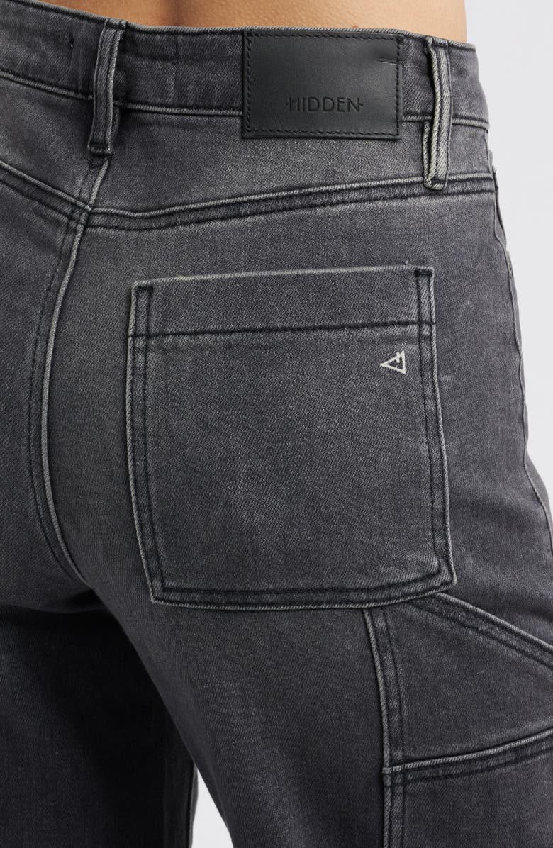 HIDDEN JEANS High Waist Carpenter Jeans, Alternate, color, Grey