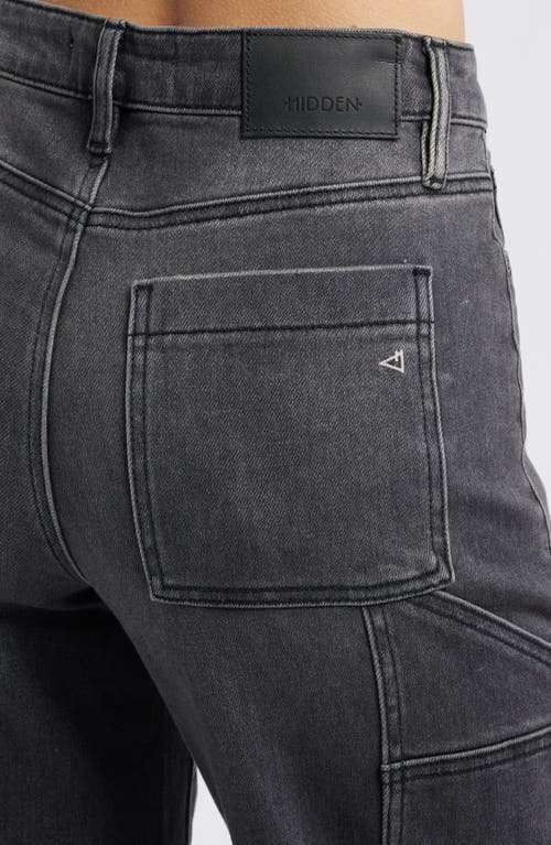 Hidden Jeans High Waist Carpenter Jeans In Grey