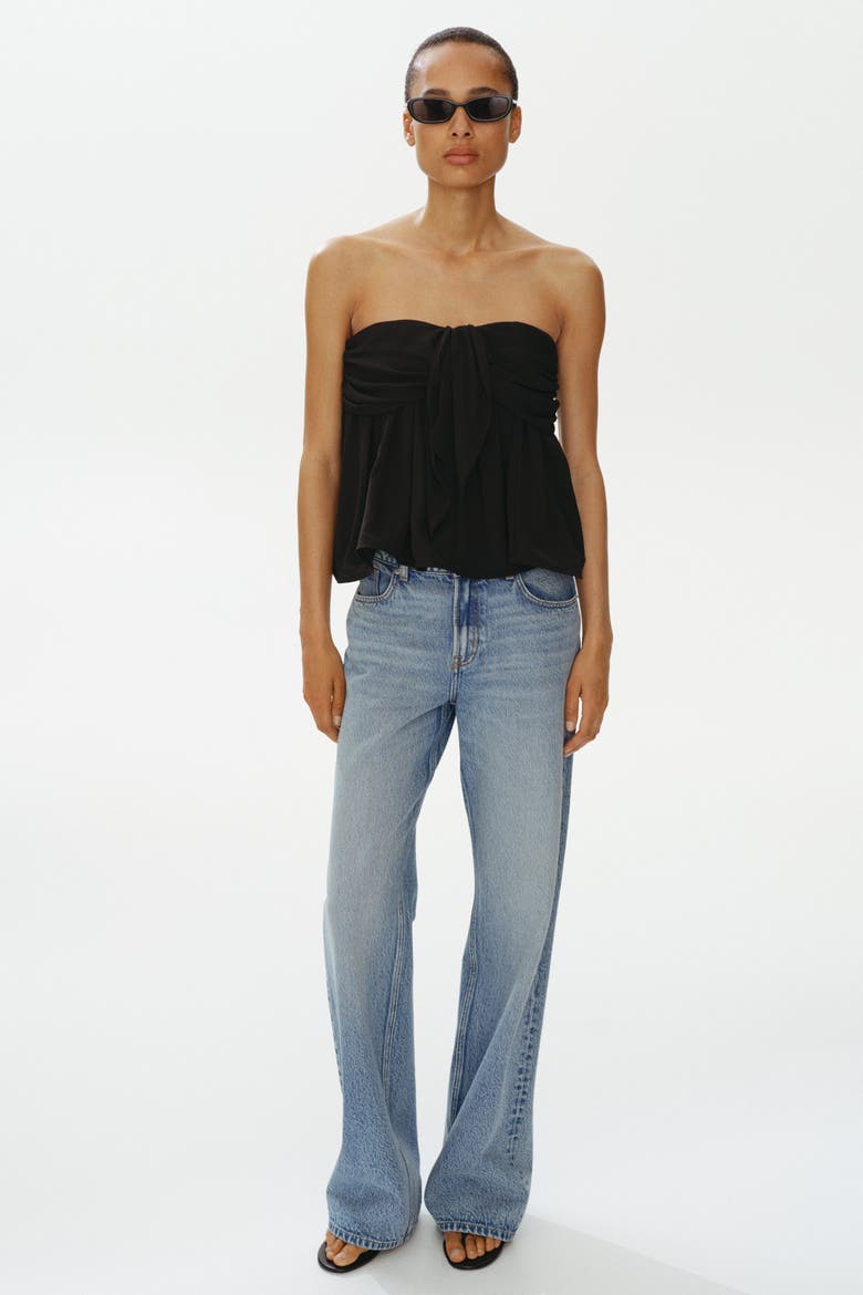 Tie-detail Bandeau Top, Alternate, color, Black