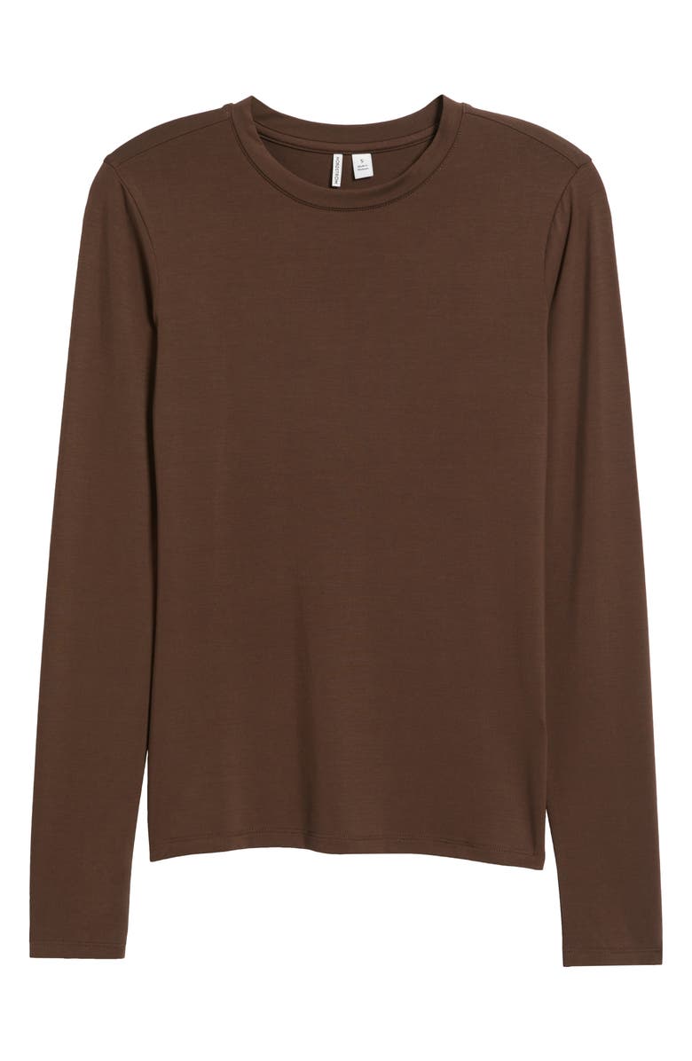 Nordstrom Long Sleeve Crewneck T-Shirt, Alternate, color, Brown Sweet