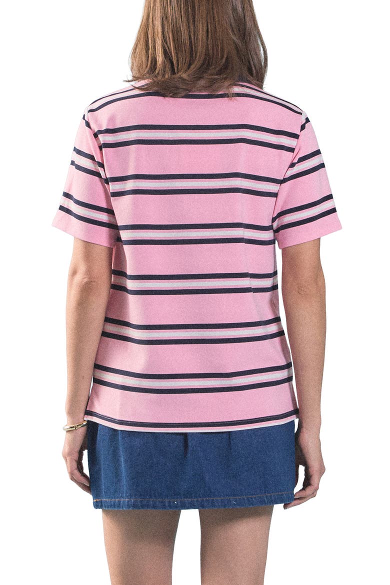 Stripe Polo Shirt, Alternate, color, PINK MULTI