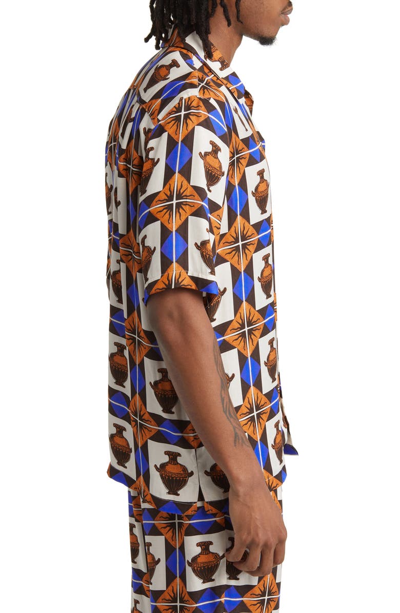 Drôle de Monsieur x Gergei Erdei La Chemise Vase Short Sleeve Button-Up Shirt, Alternate, color, 