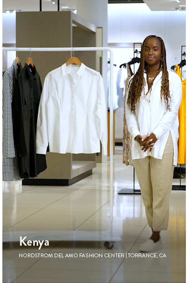 Pleat Detail Cotton Poplin Button-Up Shirt video
