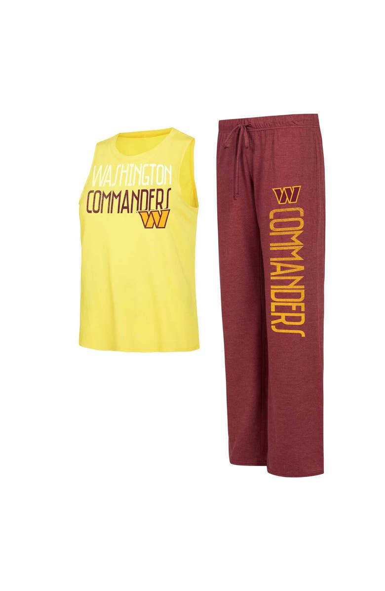 CONCEPTS SPORT Women's Concepts Sport Burgundy/Gold Washington Commanders Muscle Tank Top & Pants Lounge Set, Main, color, 