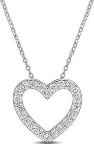 Julianna B. Lab-Grown Diamond Heart Necklace Silver