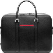 Maverick & Co レザーManhattan ダブルジップブリーフケース Maverick & Co. Manhattan Double Zip Leather Briefcase
