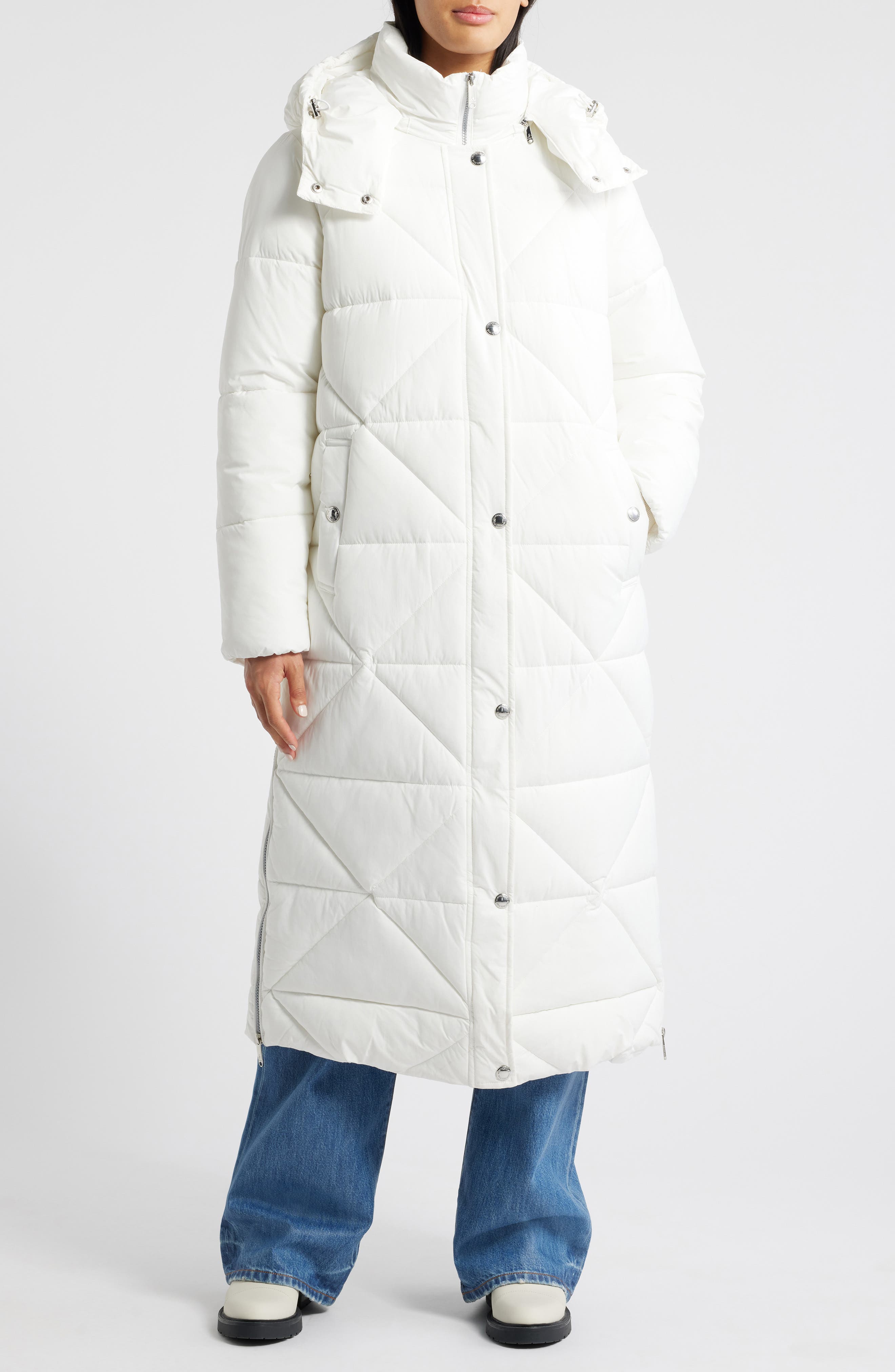 Sam Edelman Quilted Puffer Coat with Removable Hood