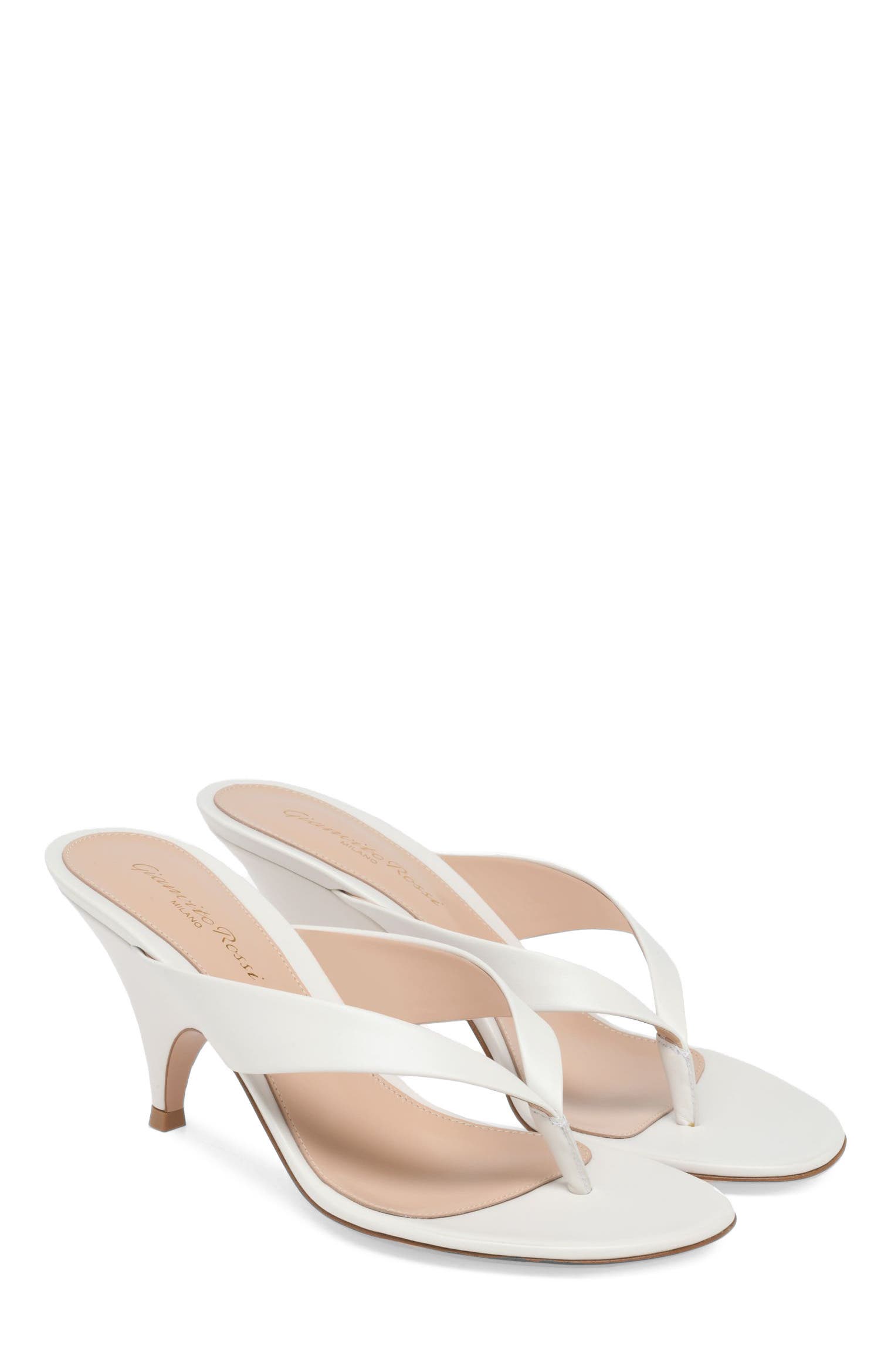Sofia Thong Mule, Alternate, color, White Calf Leather