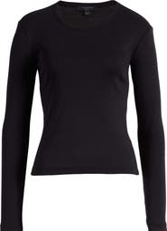 AllSaints Stevie Long Sleeve Organic Cotton T-Shirt