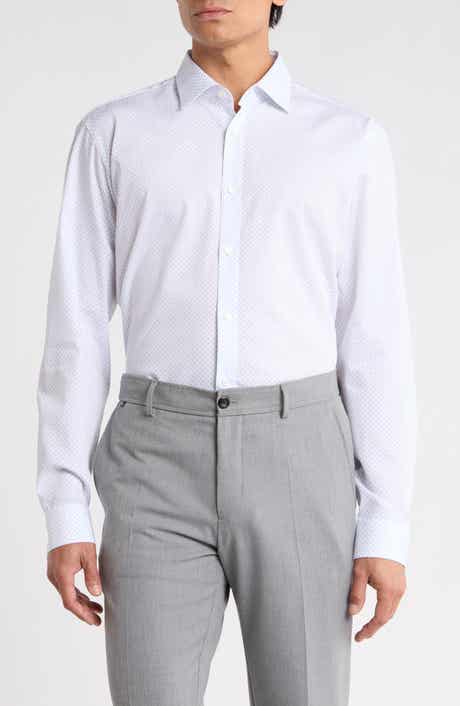 Valerio Print Cotton Dress Shirt