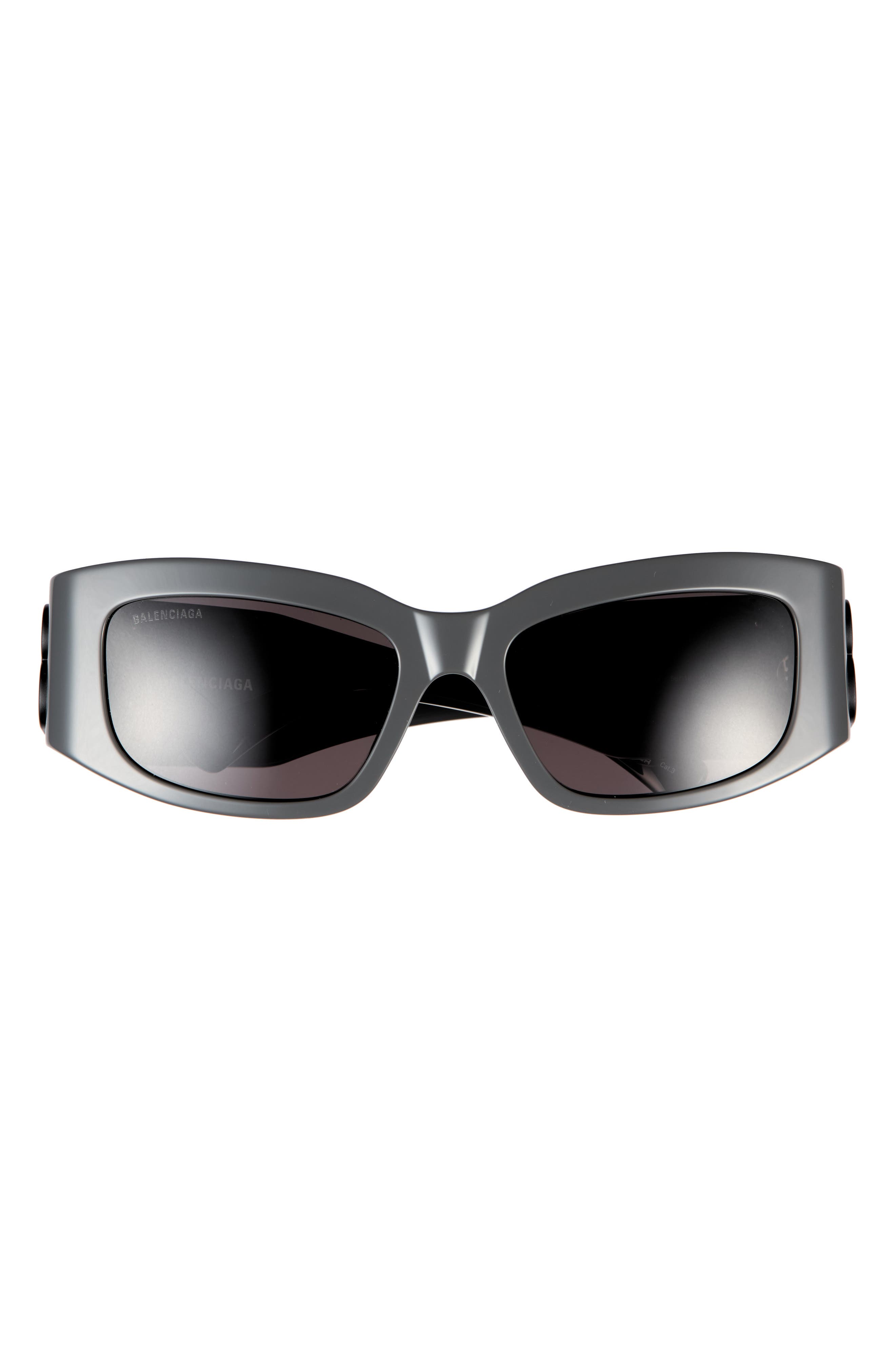 56mm Polarized Rectangular Sunglasses