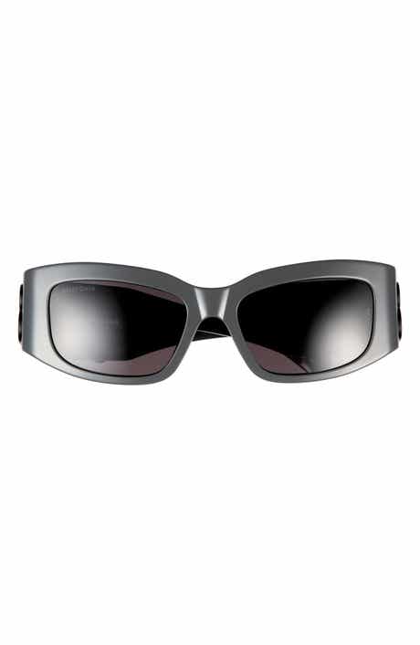 56mm Polarized Rectangular Sunglasses