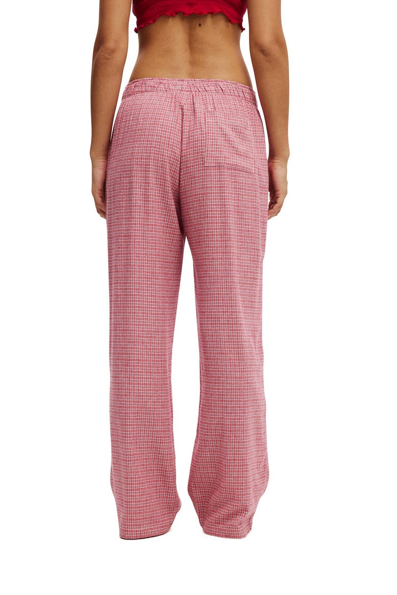 Women's Flannel Wide Leg Pant, Alternate, color, Charlotte Check Reds