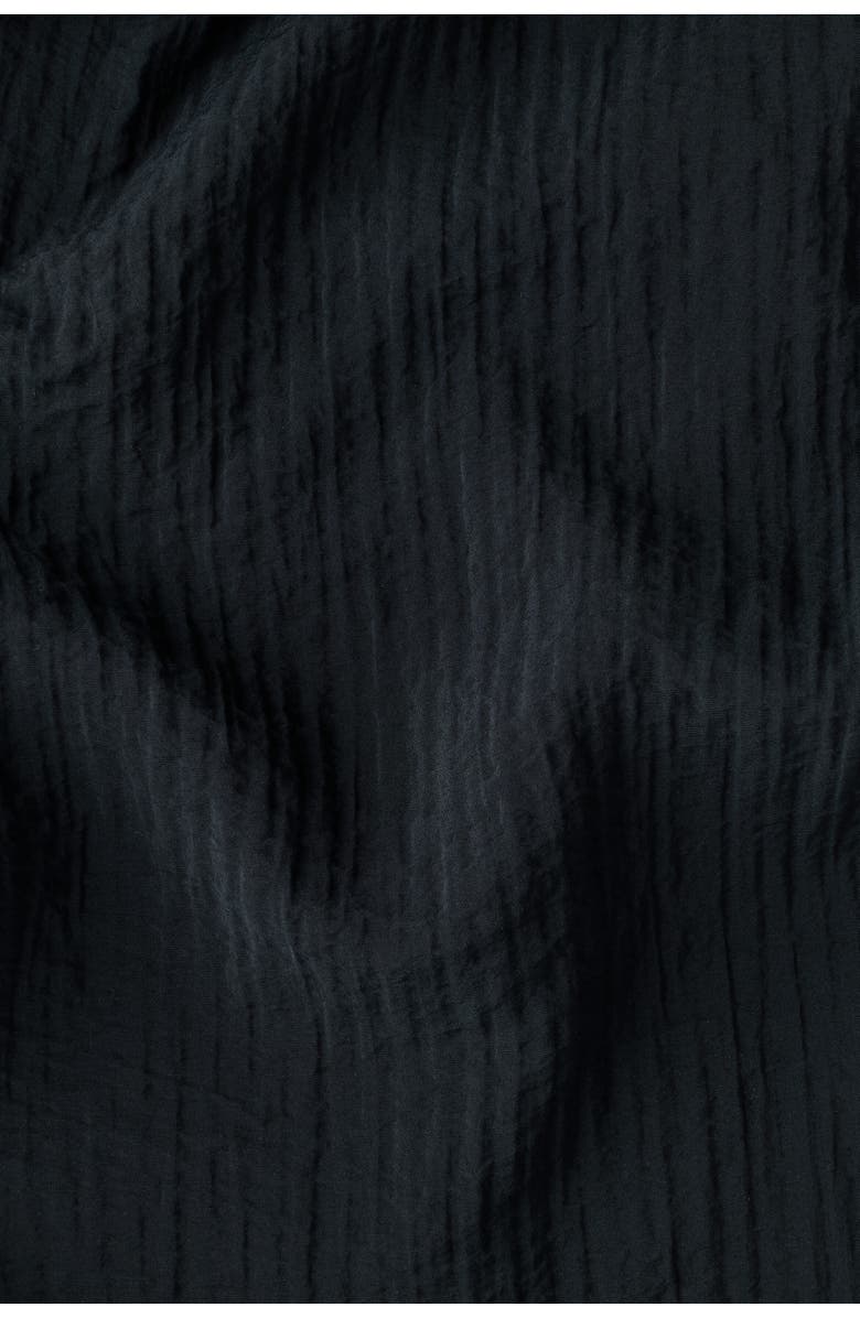 H&M Relaxed Fit Textured Trousers, Alternate, color, Black