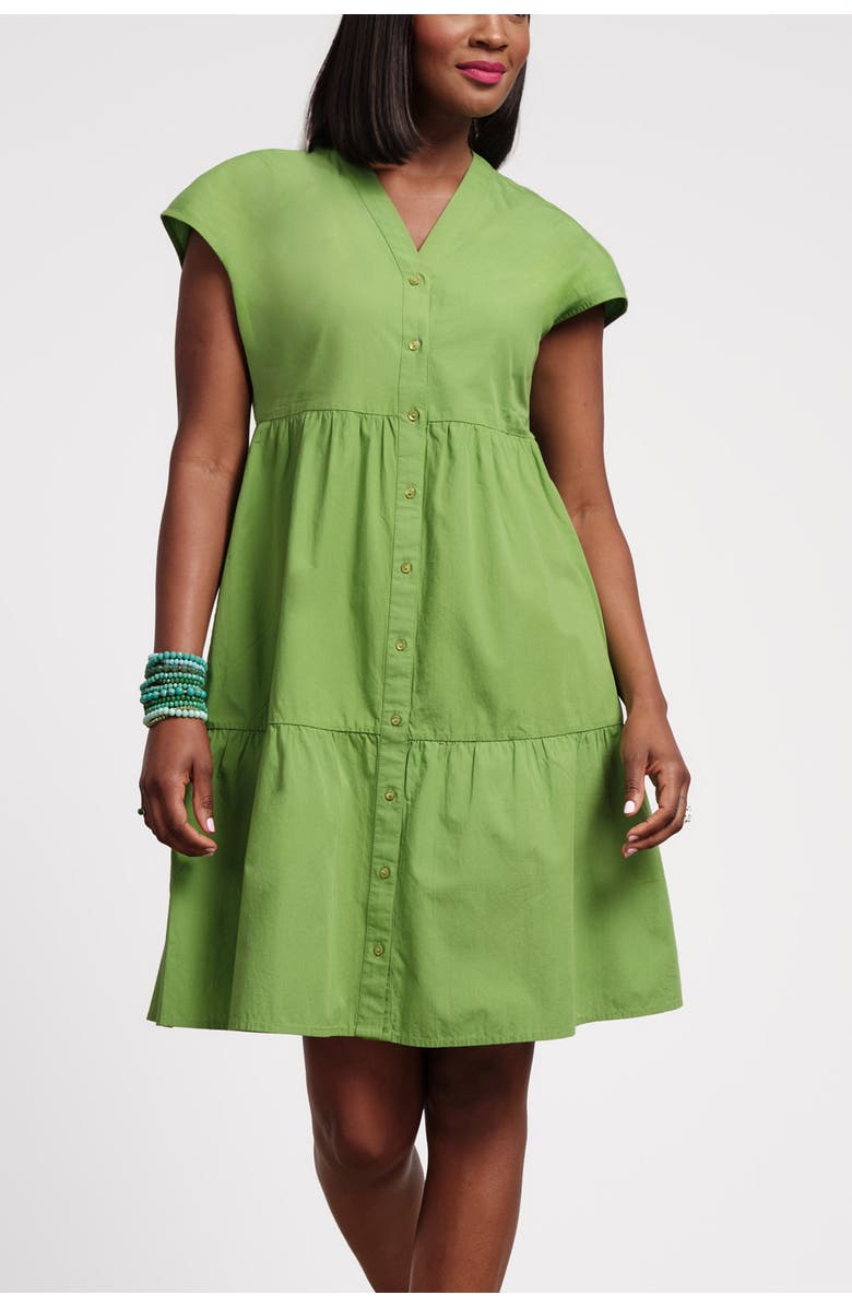 Frances Valentine Breezy Mini Dress, Main, color, Green