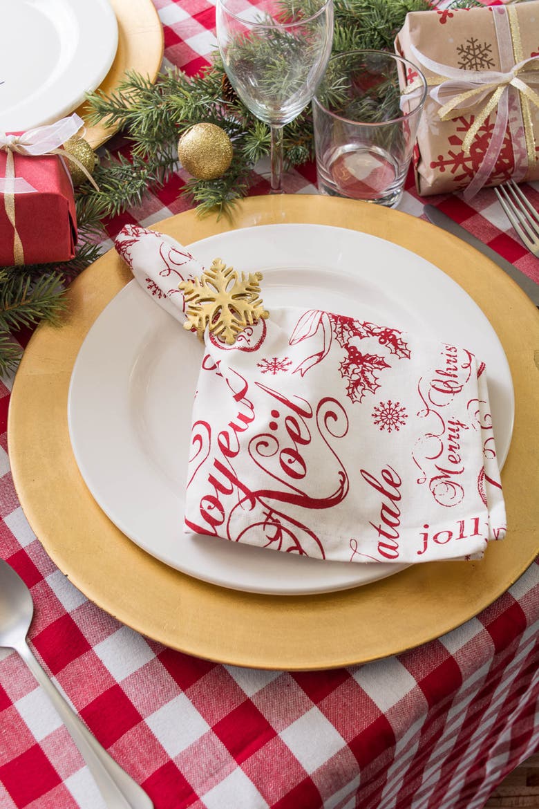 Cotton Check Tablecloth, Alternate, color, Tango Red