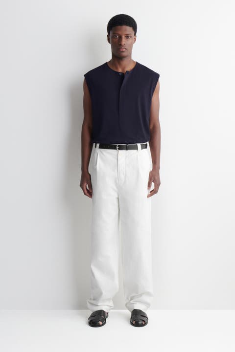 Cotton Henley Tank Top