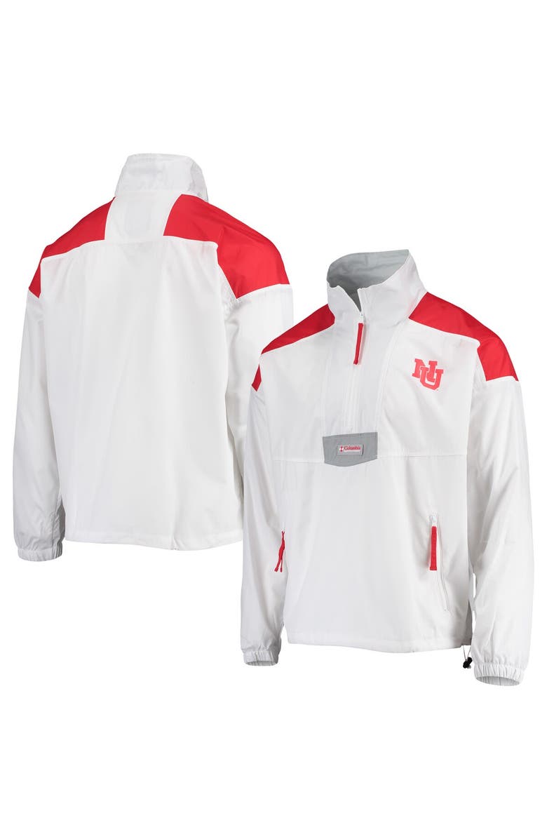 Columbia Men's Columbia White Nebraska Huskers Santa Ana Anorak Quarter-Zip Jacket, Main, color, White