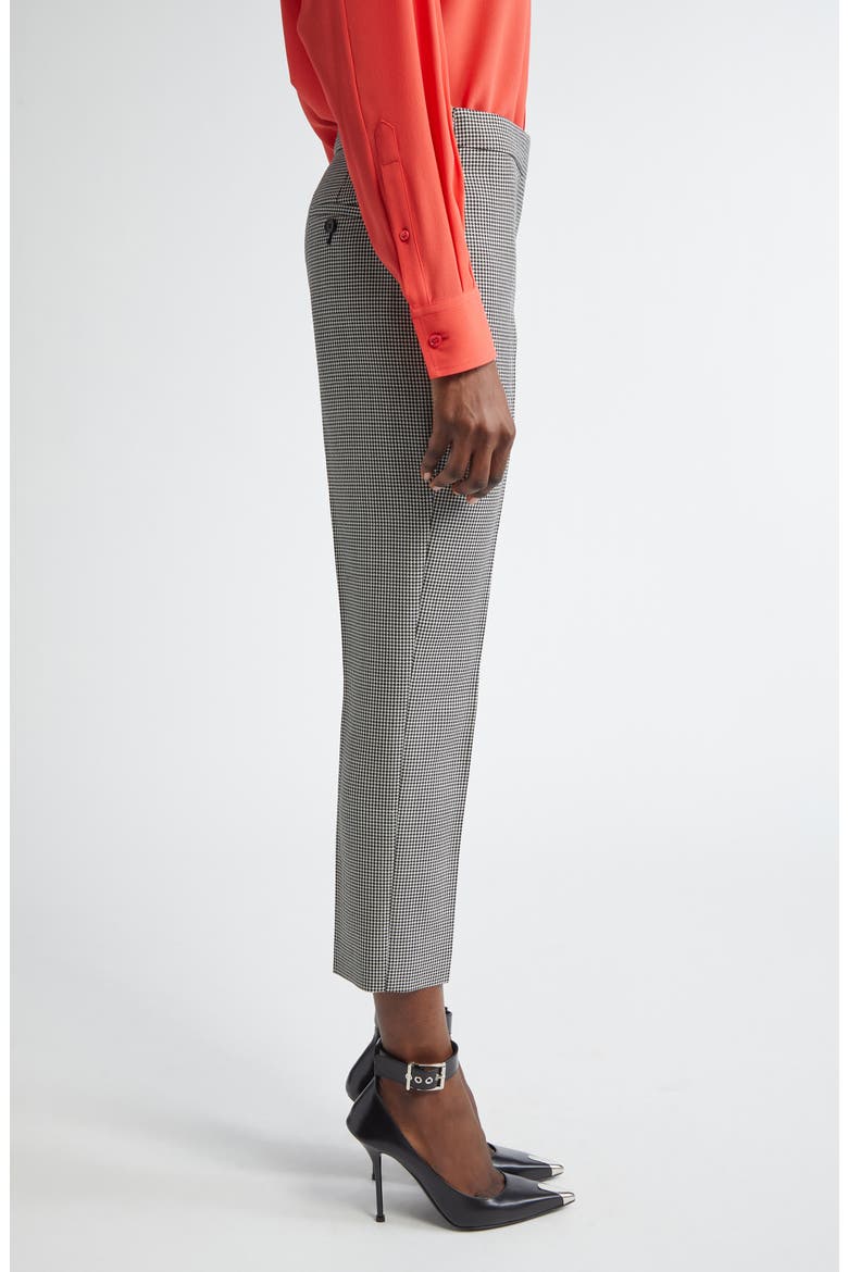 Houndstooth Check Wool & Mohair Trousers, Alternate, color, BLACK/ IVORY