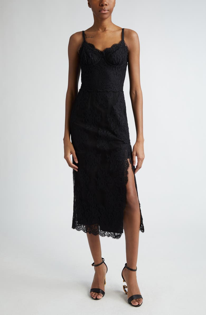 Dolce&Gabbana Chantilly Lace Sheath Dress, Main, color,