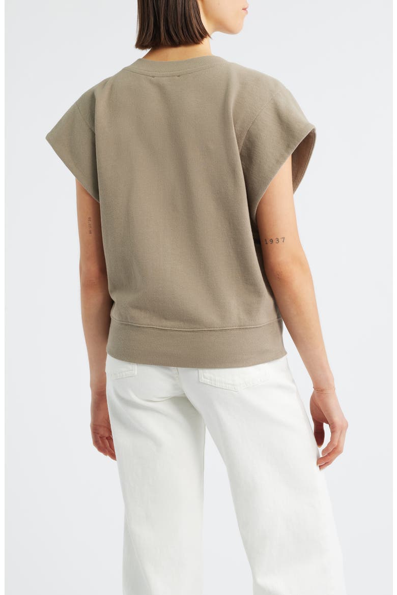 Extended Shoulder Notch Neck Top, Alternate, color, POND GREEN
