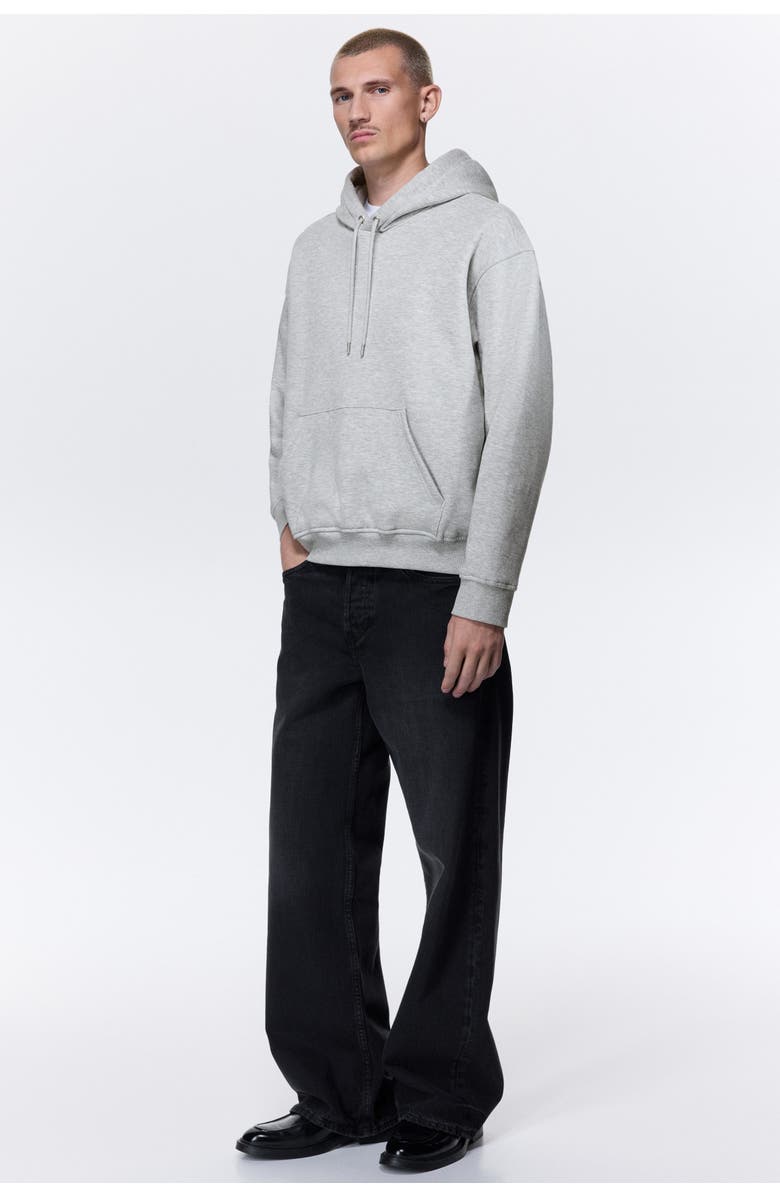 H&M Loose Fit Hoodie, Alternate, color, Light Gray Melange