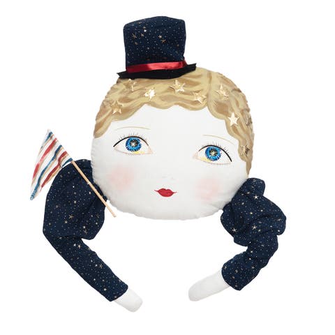 Indy Zombinaland 4th of July Patriotic Decorative Soft Figurine Pillow