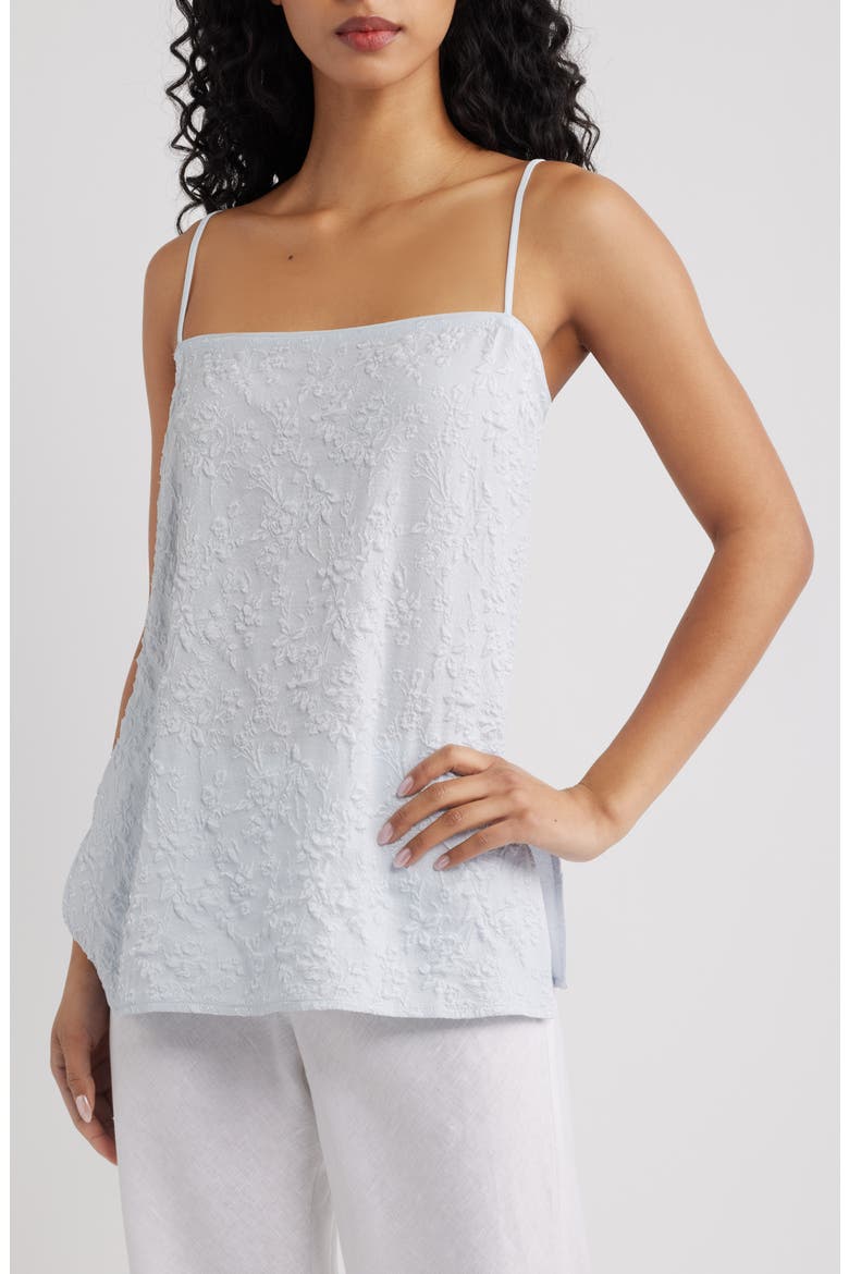Ines Floral Top, Main, color, SKY BLUE JACQUARD