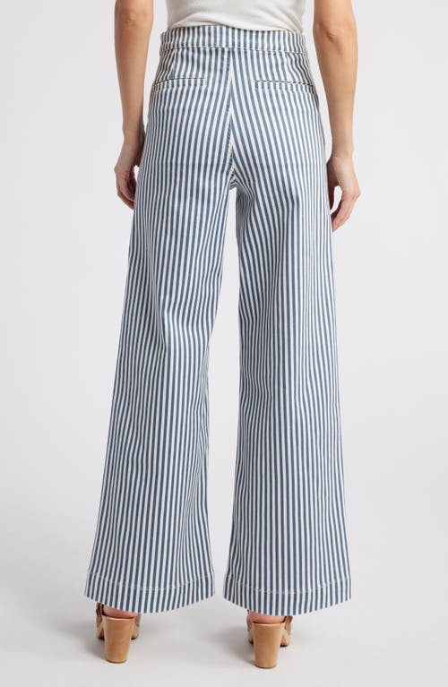 Frame Tailored Trouser In Seaport Stripe