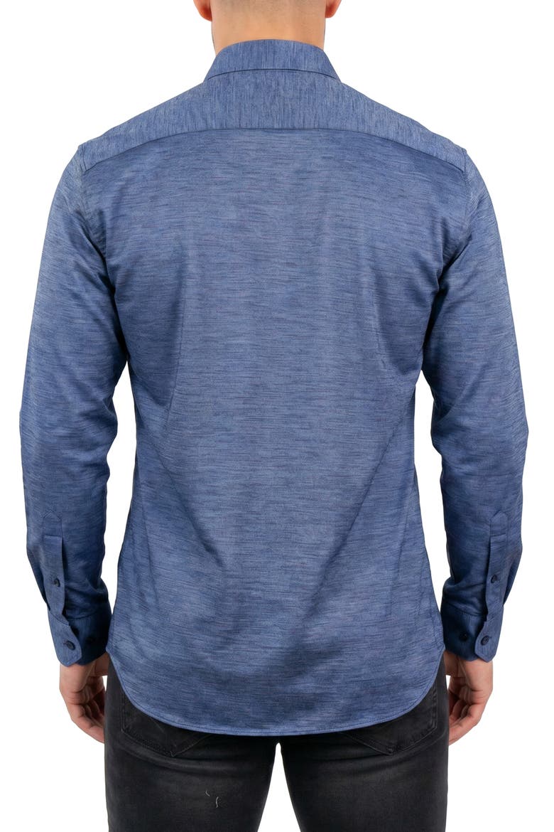 Einstein Contemporary Fit Button-Up Shirt, Alternate, color, BLUE