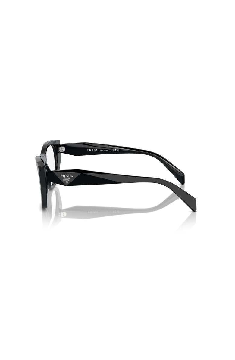 Prada 50mm Irregular optical glasses, Alternate, color, Black