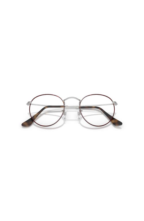 Ray Ban Ray-ban 50mm Round Optical Glasses In Brown