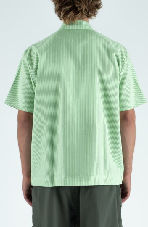 Students Reymon Stripe Short Sleeve Button-up Shirt In Green
