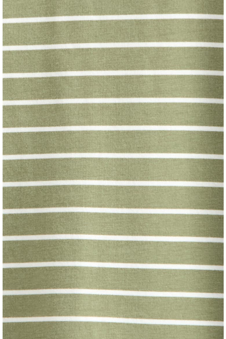 Raglan Sleeve Cotton Blend Romper, Alternate, color, OLIVE- IVORY CHARLIE STRIPE