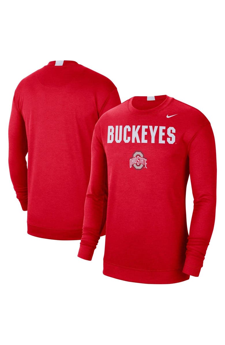 Nike Men's Nike Scarlet Ohio State Buckeyes 2021/22 Basketball Team Spotlight Performance Long Sleeve T-Shirt, Alternate, color, 