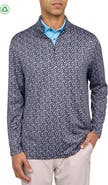 CONSTRUCT Regular Fit Micro Mexi Skull Print Recycled Performance Quarter Zip